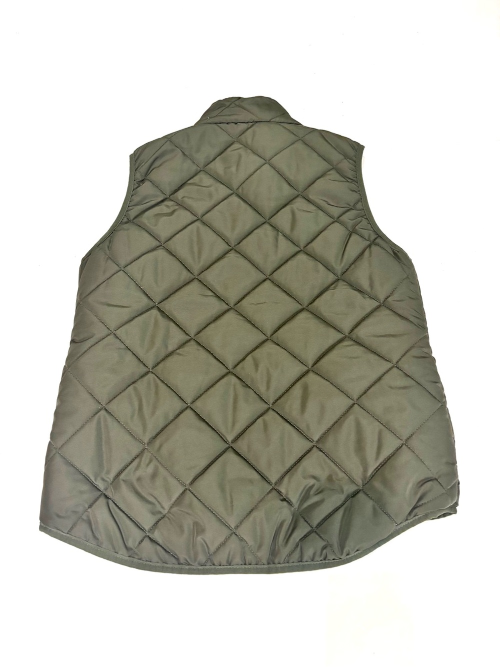 Thread & Supply Olive Green Quilted Vest with Gold Zipper Detail - Picture 9 of 10